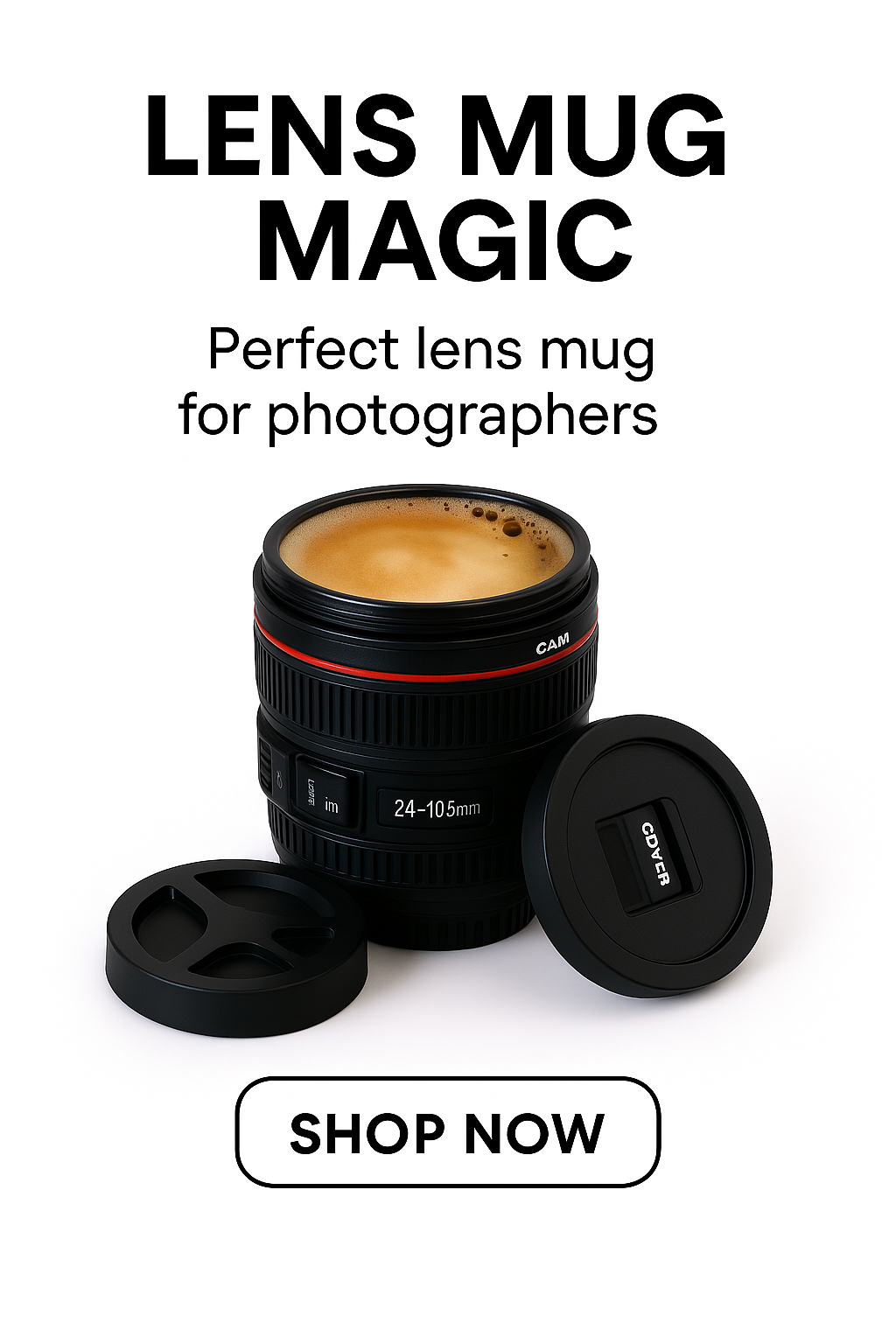 Camera Lens Stainless Steel Coffee Mug