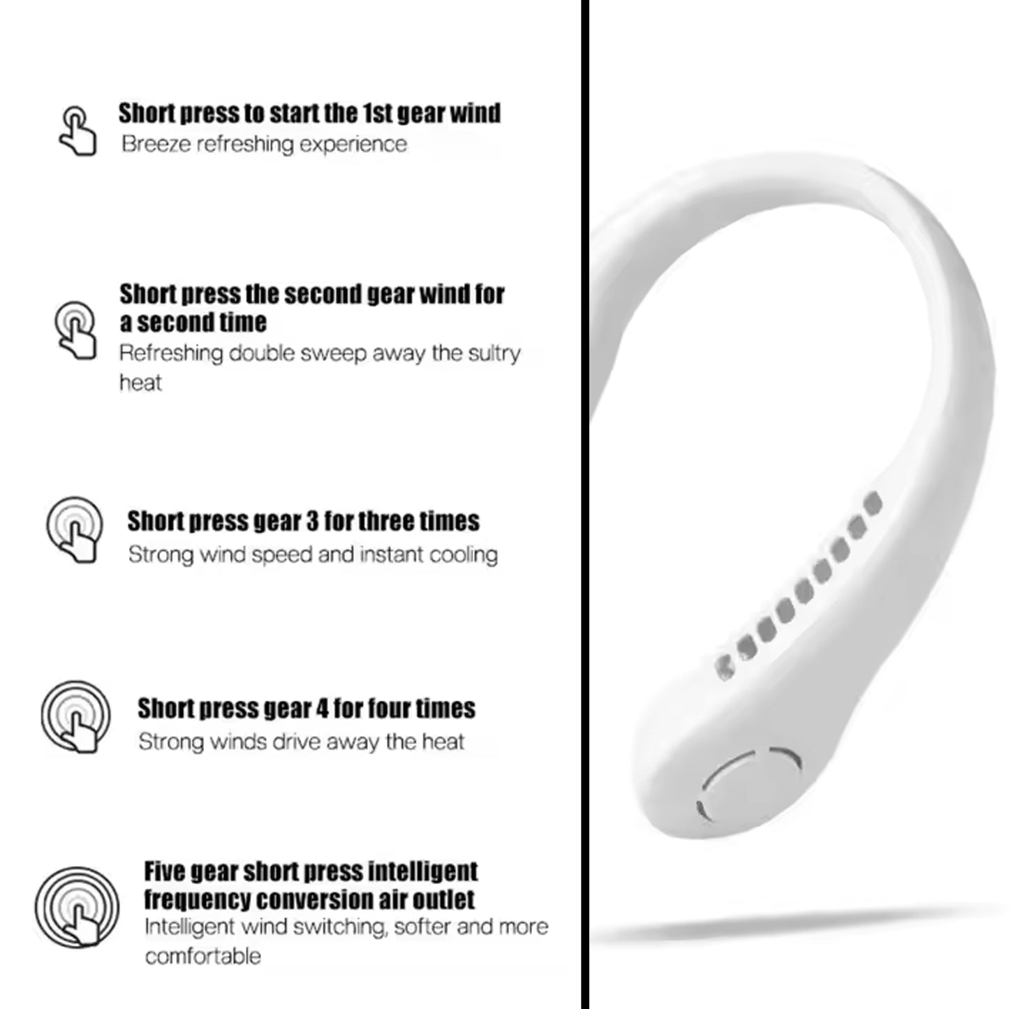 Portable Wearable Neck Fan