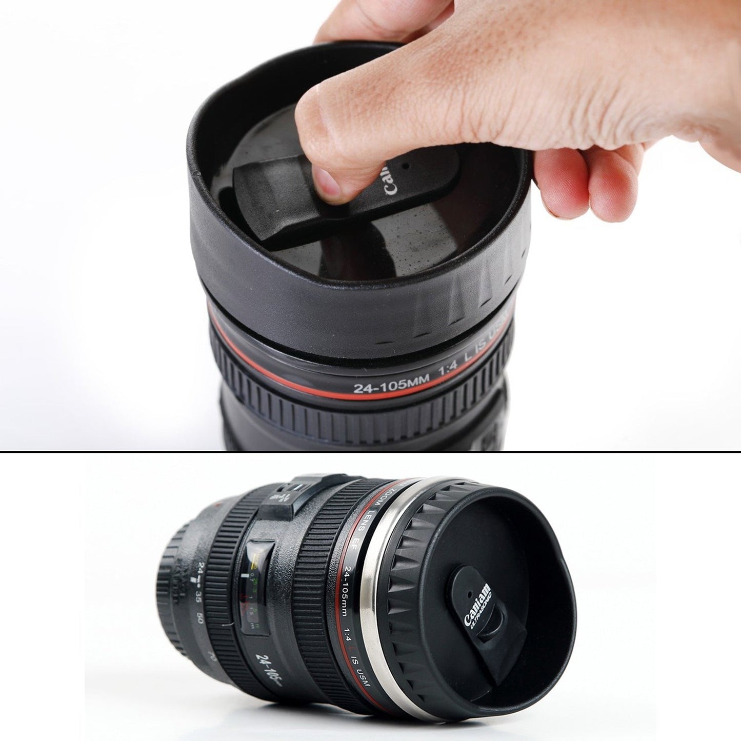 Camera Lens Stainless Steel Coffee Mug