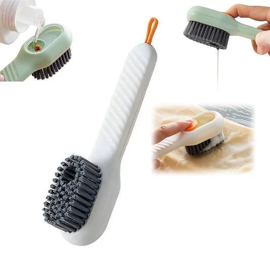 Shoe Scrubbing Brush With Liquid Soap Dispenser