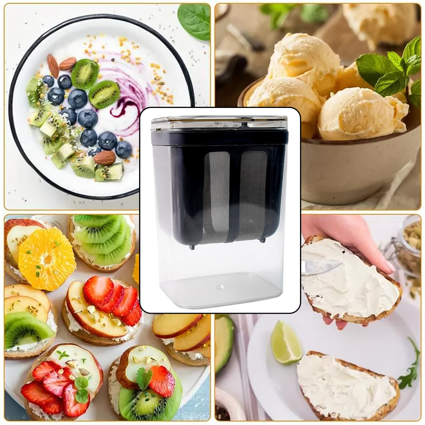2 In 1 Multifunctional Yogurt Strainer With Storage Container  1100mL