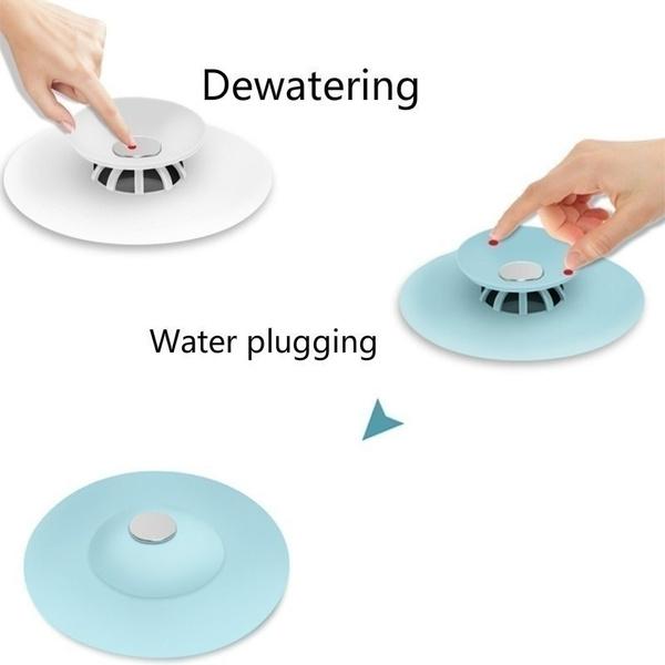 2-in-1 Silicone Sink Sealer Cover Drainer (Multicolour)