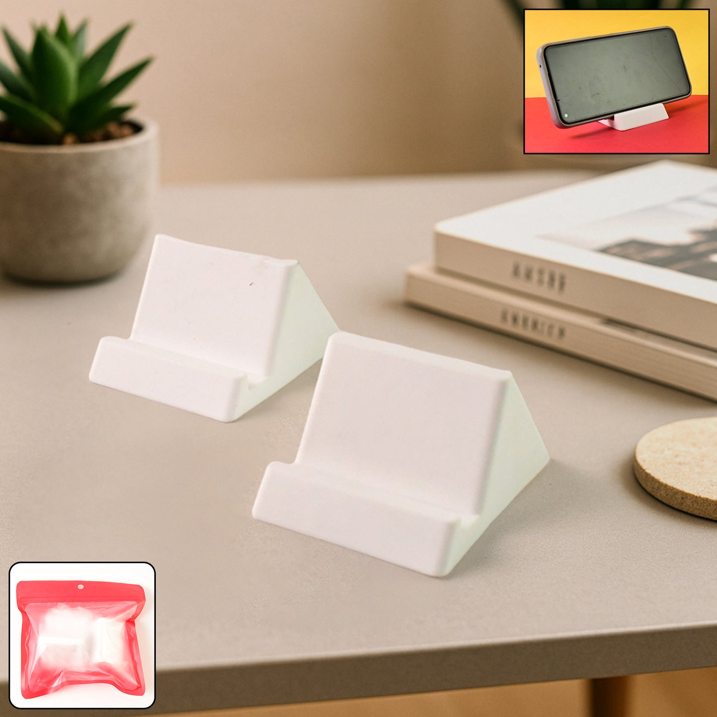 Mobile Phone Stand (2 Pack, Assorted Colours)