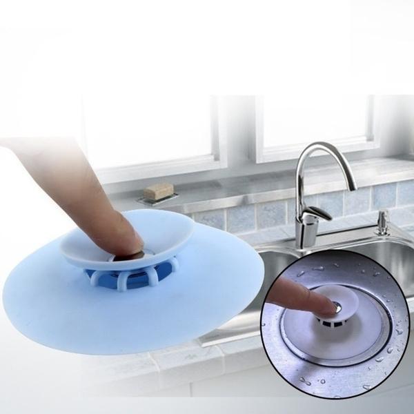 2-in-1 Silicone Sink Sealer Cover Drainer (Multicolour)