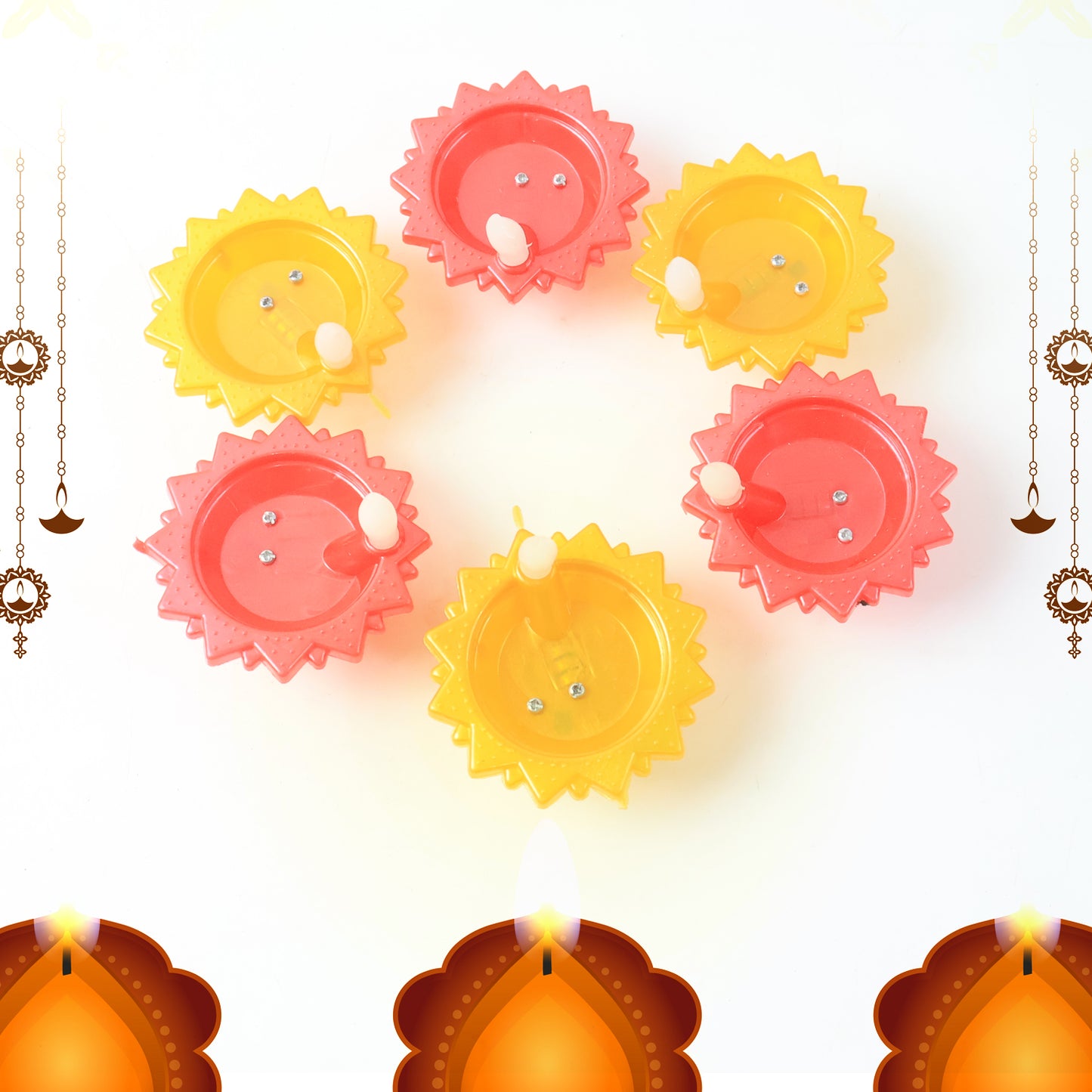 Water Sensor LED Diya Set