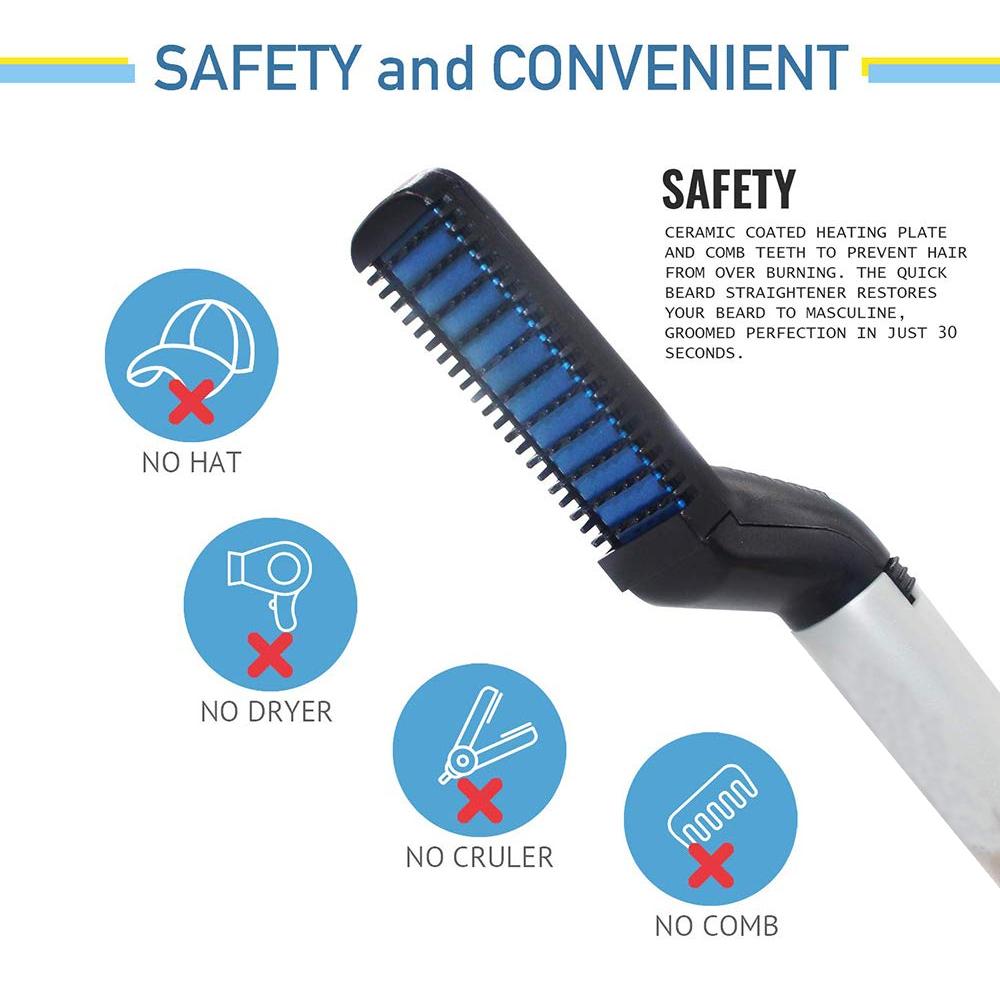 Men's Beard And Hair Curling Straightener