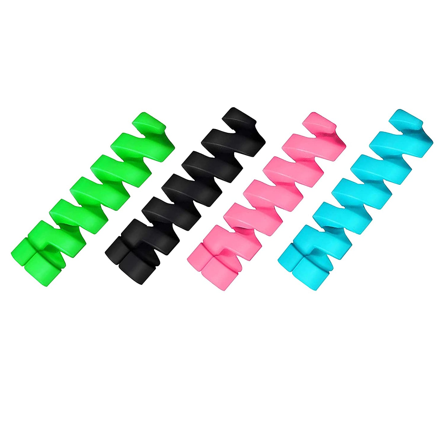 Spiral Charger Spring Cable Protector Data Cable Saver (4 pack)